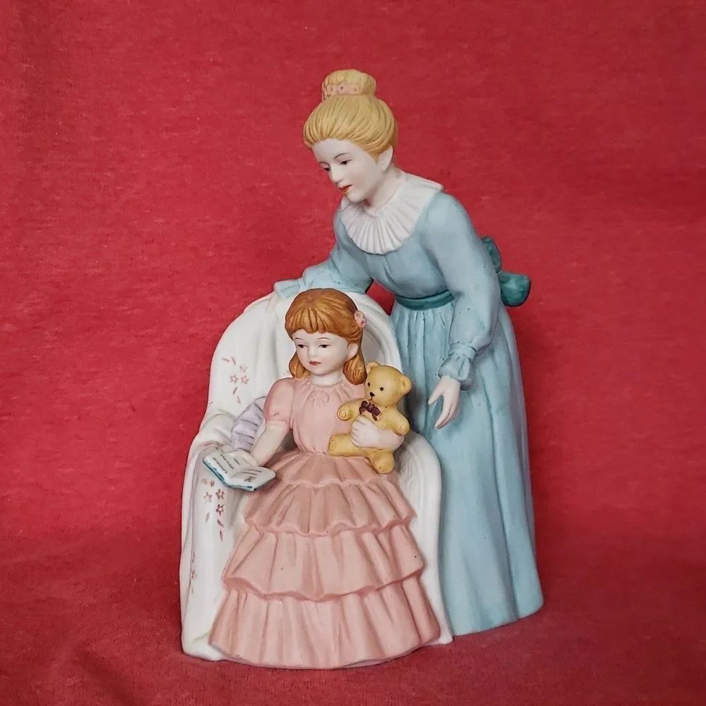 Vtg Home Interiors Masterpiece Collection Porcelain Figurine "The Reading Lesson